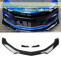 Spoiler de pare-chocs avant pour Chevrolet Camaro SS 2016-2024 LS LT RS 2019-2024, aspect fibre de carbone/noir brillant, séparateur inférieur