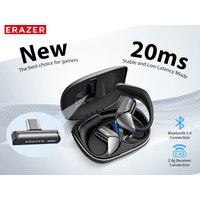 ERAZER XF29 – écouteurs Bluetooth pour jeux, dongle 2.4G à faible latence, pour PC/Switch/PS5/VR, micro ENC, écouteurs sans fil à oreille ouverte
