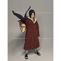 SHF 1/12 Scale Soldier Cloak Naruto Uzumaki Gown Sasuke Uchiha Jacket Ninja Martial Arts Uniform For 6Inch Action Figure Dolls