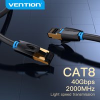 Vention Cat8 Ethernet Cable SFTP 40Gbps 2000MHz Cat 8 RJ45 Network Lan Patch Cord for Router Modem Internet RJ 45 Ethernet Cable