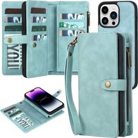 Étui à rabat en cuir de luxe pour iPhone 15 14 13 12 11 Pro Xs Max X XR 7 8 Plus SE 2022 2020, housse portefeuille magnétique multifonctionnelle