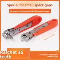 36-Tooth Precision Ratchet Screwdriver Professional Bit & Socket Compact L-shaped Angle Wrench for Narrow Tight Space Repair