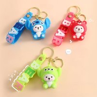 1pc Cartoon Costume Teddy Bear Keychain A Cute Couple's Bag Charm or Car Key Accessory, Perfect as a Gift for Family and Friends