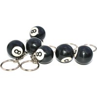 Fashion Creative Billiard Pool Keychain Table Ball Key Ring Lucky Black NO.8 Key Chain 32mm Resin Ball Jewelry Gift Wholesale