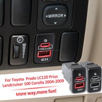 Red LED USB Type-C PD Charger Fast Charging for Toyota Corolla 2004 Prado LC120 Landcruiser 100 Tundra Senna Reiz Accessories