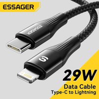 Essager USB Type C Cable For iPhone 14 13 12 11 Pro Max XS PD 20W Fast Charger USB C To Lightning 29W Wire Cord For iPad Macbook