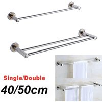 40/50cm Organizer Bracket Wall Mount Toilet Towel Rack Clothes Holder Storage Shelf Bathroom Bar