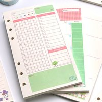 Simple A6 Loose Leaf Notebook Refill To Do List 6 Holes Planner Agenda Monthly Weekly Daily Stationery Paper Students