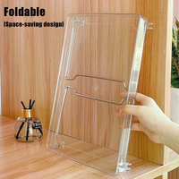 Foldable Multi-Layer Transparent PET Storage Rack For Office And Kitchen