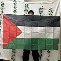 TIKI FLAG Palestine Flag 3x5fts 90x150cm polyester Palestine Palestinian National hanging Flag for decoration