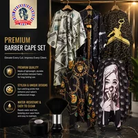 1/2/3pcs Professional Unisex Haircutting Kit Anti-Stain Cape Durable Easy-Clean Cloth Apron Neck Duster Brush Barber shop tools