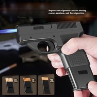 2026 New Portable Outdoor Butane Gas Lighter, Three-Capacity Cigarette Case Lighter, Windproof Blue Flame Lighter, Gift for Men