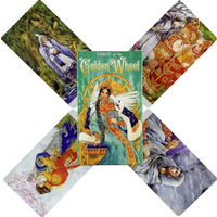 Tarot Of The Golden Wheel Cards A 78 Deck Oracle English Visions Divination Edition Borad Playing Games