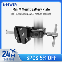 NEEWER Mini V Mount Battery Plate with Wide Super Crab Clamp & QR Lock for Tripod Light Stand C Stand Gimbal Column and 15mm