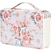 200 hole portable canvas pencil case, pencil stationery shockproof storage bag, large capacity stationery box