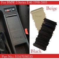 Car Center Console Sliding Shutters For BMW 3 Series E46 1998-2005 Cup Holder Roller Blind Cover 51167038333 51167038334