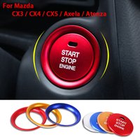 Ignition Switch Decoration Patch Trim Ring Metal Car Stickers For Mazda 2 3 6 CX-3 CX-4 CX-5 CX-9 MX-5 Interior Accessories