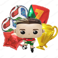 Cartoon Soccer Birthday Aluminum Film Balloons Set Boy Football Themed Birthday Party Decoration Supplies Baby Shower Kids Gift