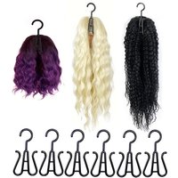 2/3/5pcs Plastic Wig Hangers Portable Wig Hanger-Stylish And Convenient Wig Black Wig Hooks Convenient storage for Multiple Wig
