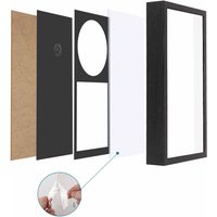 CD Display Frame Black Vinyl Album Display Frame Self Standing Home Office Wall Mounted Organizer
