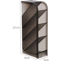 New Transparent Frosted Oblique Insertion Pen Holder Desktop Organizer Multifunctional Stationery Makeup Brush Storage Bucket