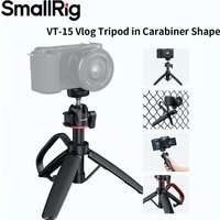 SmallRig VT-15 Vlog Tripod in Carabiner Shape w Mantis Hook 360° Ball Head Extendable Selfie Stick for DSLR Action Camera Phone