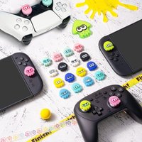 Thumb Grip Caps Splatoon Squid Glow In Dark Silicone Thumbstick Protective Cover Compatible For Switch 2 Ps5 Pro Xbox