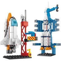 Aviation Spaceport Model Shuttle Space Rocket Launch Center Building Blocks Construction Spaceship KIDS Bricks Creative Toys