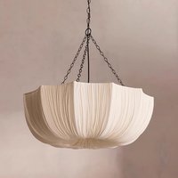Nordic Minimalist Wabi Sabi Fabric Chandelier Retro Iron Chain Pendant Lamp Japanese Living Dining Room Bedroom Pendant Light image 4