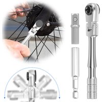 1/4" Flex Head Ratchet Wrench Mini Ratchet Wrench Suits Standard 1/4" Hex Bit Portable and Versatile Repair Tool for Tight