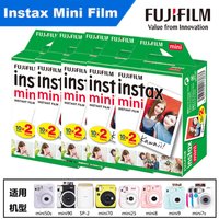 10-100 Sheets of Fujifilm White Edge Instax Film Photo Paper Mini 13/12/11/41/40/9 Universal 3 Inch One-Time Imaging Photo Paper