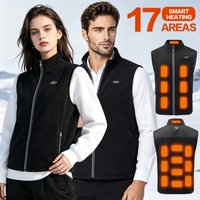 Winter Insulation Smart Heating Vest, Zone 17 Heat Generation, No Power Pack Included, Zipper Closure, Ideal for Outdoor Camping