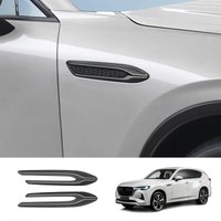 For Mazda CX-60 CX 60 2022 2023 2024 ABS Car Front Air Flow Vent Fender Trim leaf Shark Cover Badge Decoration Car Accessories