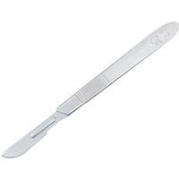 1PC 3# Dental Surgical Scalpel Handle 12cm Stainless Steel Fit #10 #11 #12 #15 Blades Oral Clinic Dental Lab Dissect Cutt