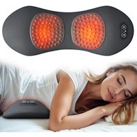 NEW 3-in-1 Back Massager Heat Vibration for Back Pain Relief Herniated Disc Stretch Support Traction Lower Back Massage Pillow