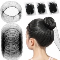 5Mm Nylon Hair Nets Invisible Disposable Hair Net Ballet Dance Snoods Net Bun Hair Nets Invisible Elastic Edge Mesh Hair
