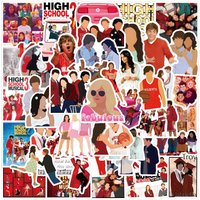 55Pcs High School Musical Stickers Anime Cute Cartoon Phone Sticker DIY for Laptop Suitcase Skateboard Luggage Car Decals