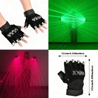 Red Green Multi Line Laser Gloves Luminous Half Finger Gloves Rave Party Atmosphere Props DJ Stage Performance Laser Show Glove