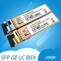 SFP BiDi LC WDM Transceiver Module 1.25G Tx1310/Rx1550nm 20km DDM Compatible for TP-Link,Miktotik/Zyxel Ethernet Switch
