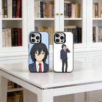 Anime H-Horimiya Izumi Miyamura Phone Case For iPhone 17,16,15,14,13,12,11 Plus,Pro Max,XS,Colored Silver Plated Inside Cover