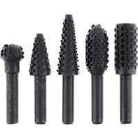 5pc black woodworking wolf tooth stick silver rotary file DIY grinding accessories set electric grinding head tool set