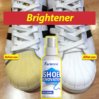 Farienne 60ml Shoe Renovation Spray Sneaker Whitening Yellowing Remover for White Shoes Cleaner Care Product