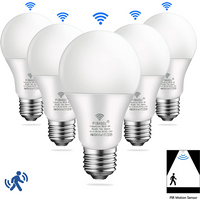 6PCS 220V PIR Motion Sensor Lamp 9W 12W 15W 18W LED Bulb with Motion Sensor Infrared Radiation Motion Detector Security Light