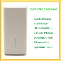 Unlocked 4G CPE Pro 2 B628-265 Dual Band WiFi Router LTE Cat12 600Mbps 64 Devices 2*LAN Gigabit Wireless Sim Modem For HUAWEI