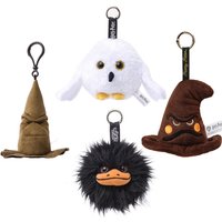 Harry Potter Hedwig Plush Keychain Fantastic Beasts Cartoon Charms Soft Toy with Hanging Branch Hat Pendant for Fans