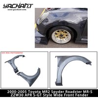 FRP Fiber Glass Wide Front Fender Fit For 2000-2005 Toyota MR2 Spyder Roadster MR-S ZZW30 APR S-GT Style Wide Front Fender