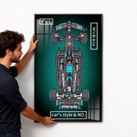 NEW Display Wallboard suitable for LEGO 42171 Mercedes-AMG F1 building block car model Wall Mount Display box Photo Frame image 4