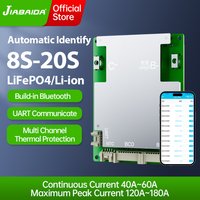Jiabaida 40A 50A 60A 80A Electric Tricycle Smart BMS 8S 9S 24V 10S 11S 12S 13S 14S 36V 15S 16S 48V 20S 60V LiFePO4 Li-ion BMS