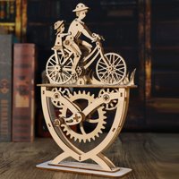 3D Wooden Puzzle Father and daughter Diy Handmade Assembly Model Kits Creative Decoration Wood Craft Brain Teaser Wood Gifts f