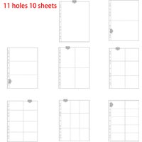 A4 Transparent Album Protector 10pcs Album Inside Replacement Protector 2/3/4/7 Holes Ring Loose-leaf Binder Small Card Storage